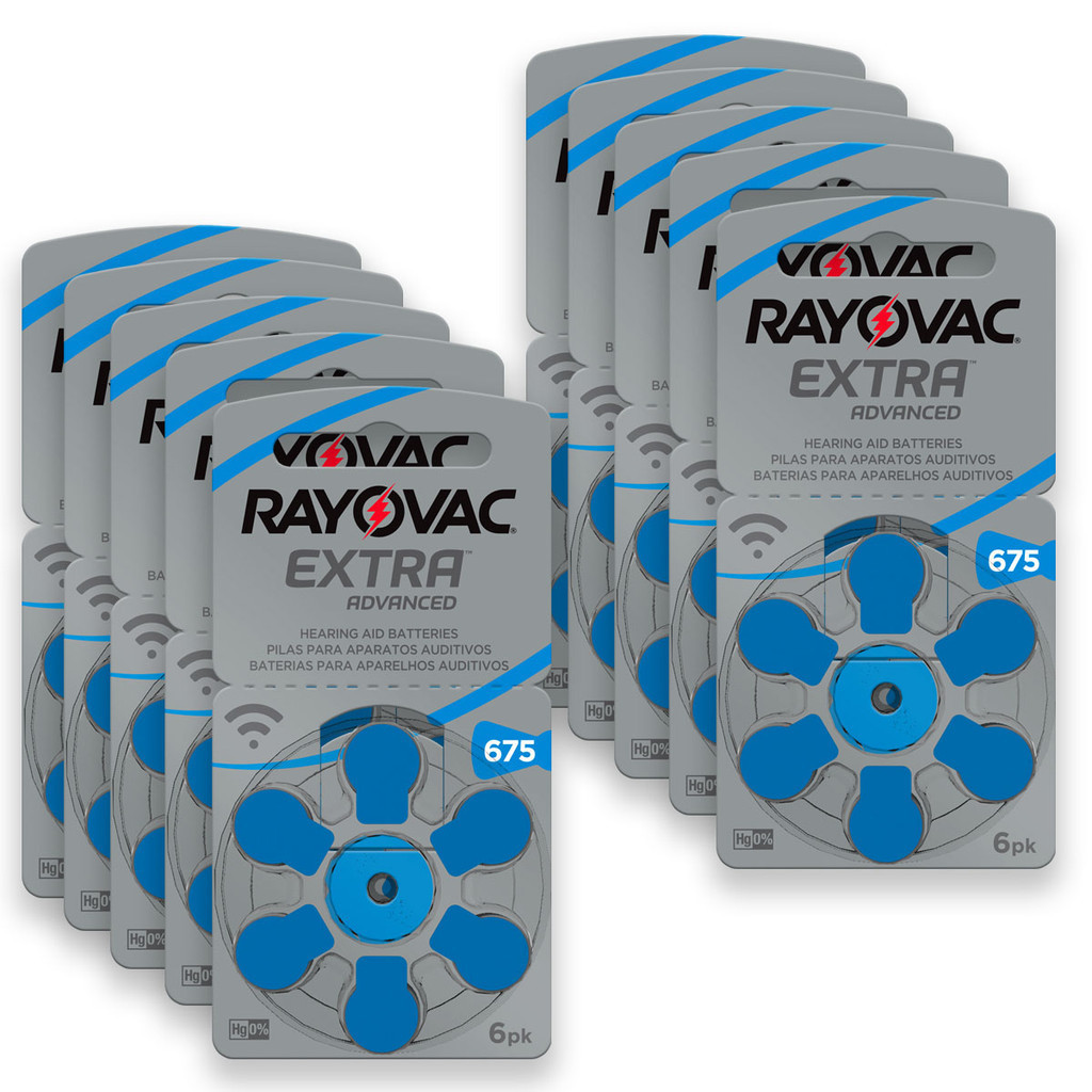 Pilha Auditiva 675 Rayovac Bateria Pr44 kit 60 unidades