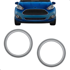 Kit 2 Molduras New Fiesta Hatch 2013 2014 2015 Até 2017 Prata