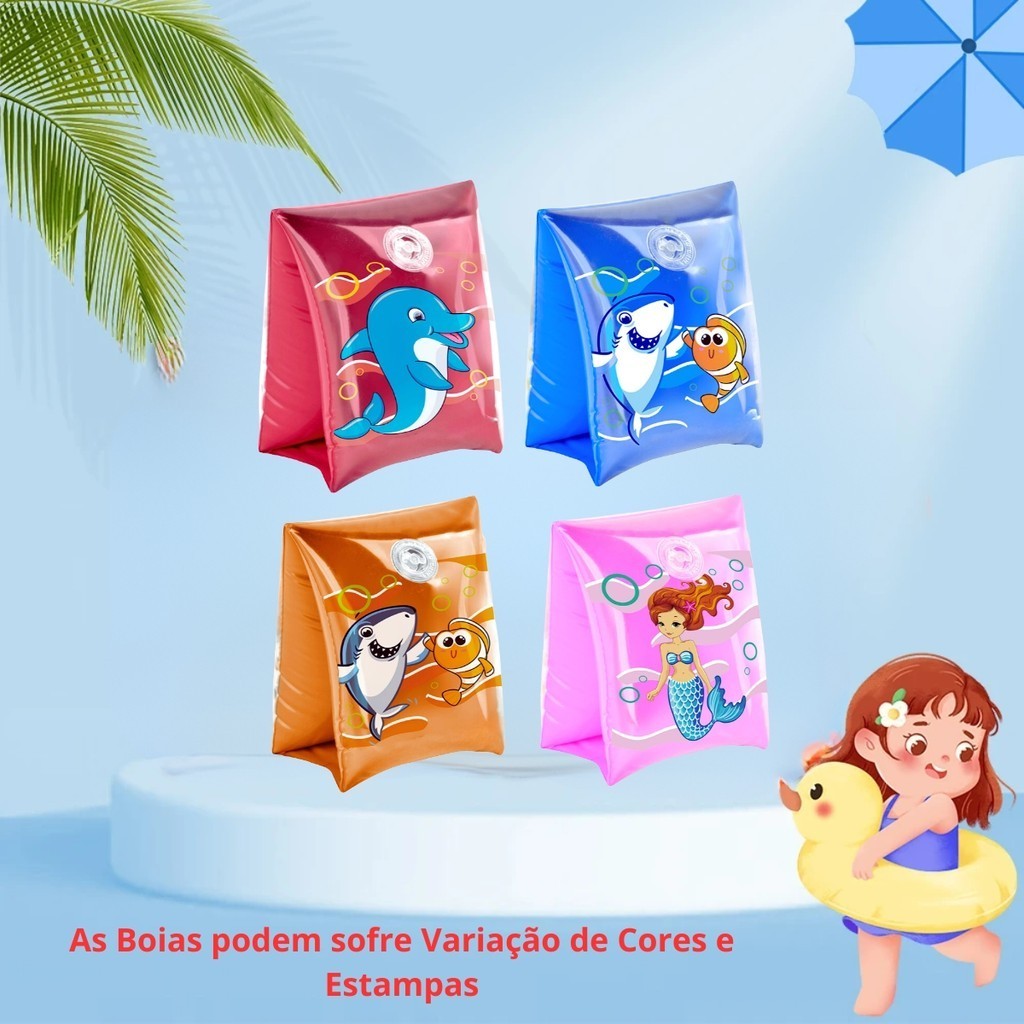 Kit Boias de Braço Infantil Segurança e Diversão Náutica para Crianças na Água