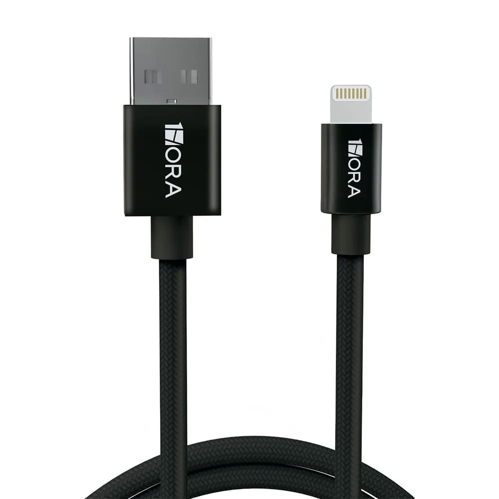 Cabo de Carregador iPhone 1Hora Usb A/Lightning Carga Rápida 2.4A Macho/Macho 1Metro Preto em Oferta na Shopee