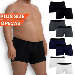 Kit 8 Cueca Plu Size Masculino Boxer Box Algodão Confortável