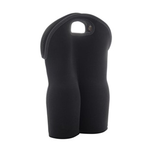 Bolsa Térmica para 2 Garrafas Lyor Preta em Neoprene 36cm