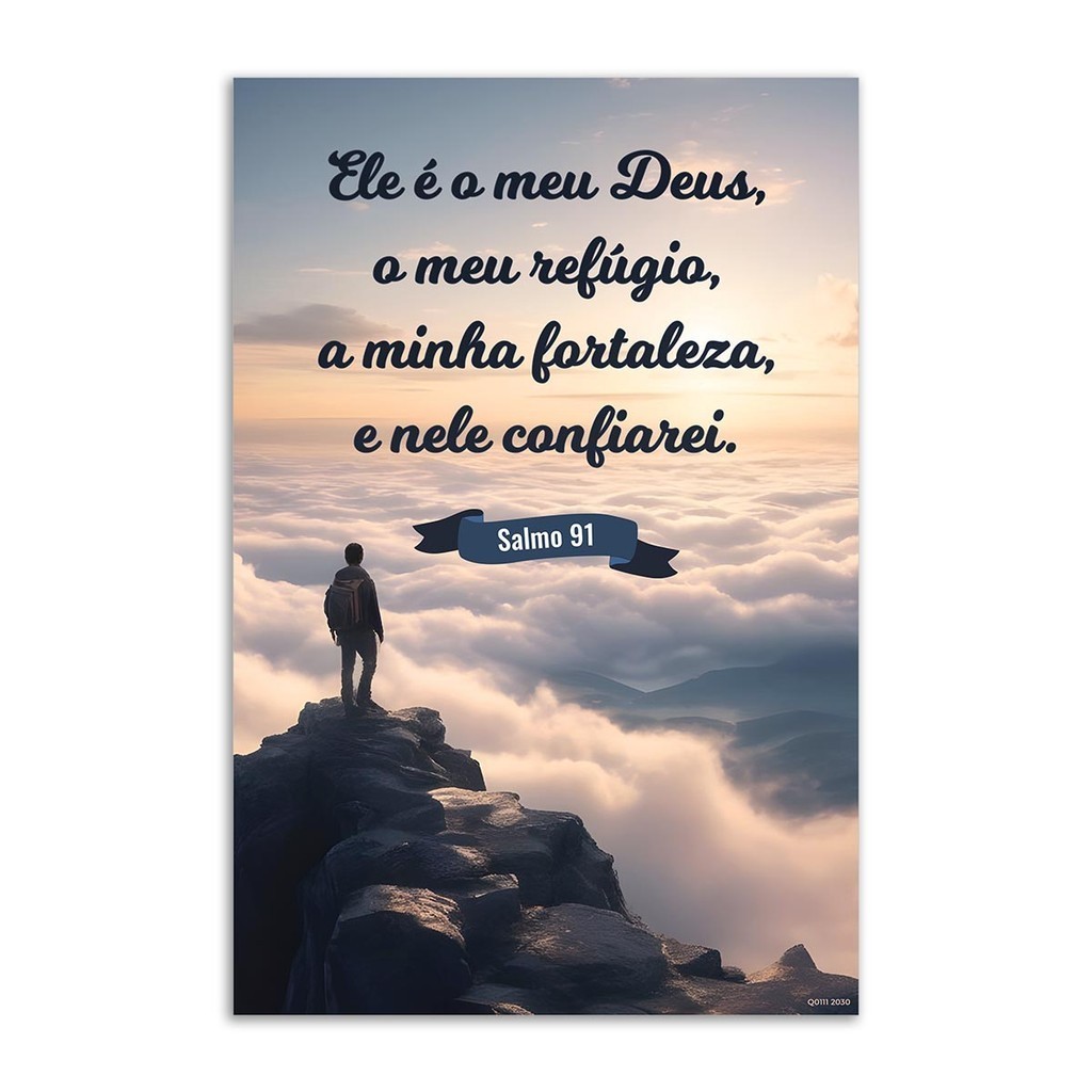 Quadro Decorativo Salmo 91 Quadro Religioso Cristão Para Sala Quarto Evangélico Placa Decorativa