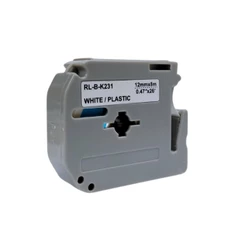 Fita Rotulador Brother 12mm Branca p/ Rotulador PT-65 PT-70 PT-80 PT-85 MK-231 (M-K231) – 8m