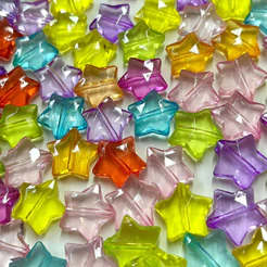 80 Pçs Coloridos Estrela Miçangas Infantis 15mm-50g