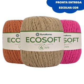 Barbante EuroRoma Ecosoft Número 4 - 300g / 483 metros - Fio Macio em Oferta na Shopee