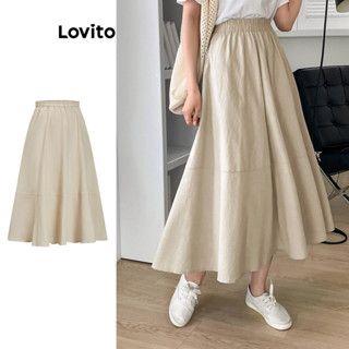 Lovito Saia Elegante Básica para Mulheres L73AD048