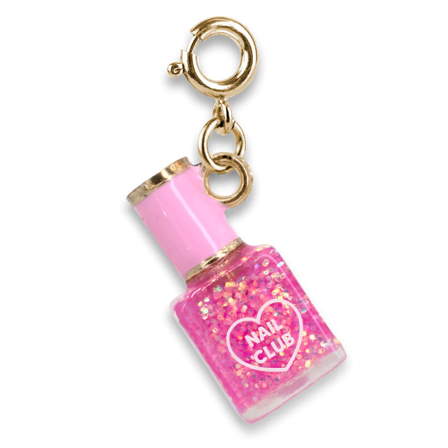 Pingente Infantil Menina Charm Esmalte Rosa Dourado Preço Charm It