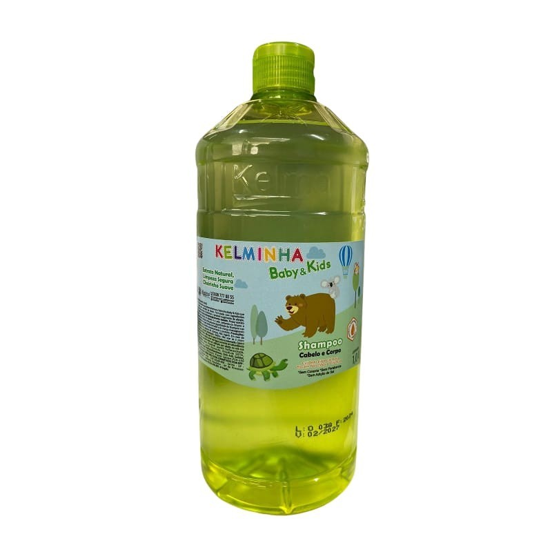 Shampoo Cabelo e Corpo Baby e Kids  Maça Verde 1l - Kelma/Kelminha