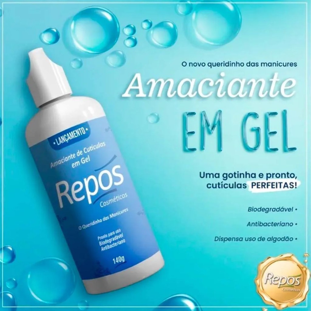 Amaciante de Cutículas em gel Repos 140g Lançamento