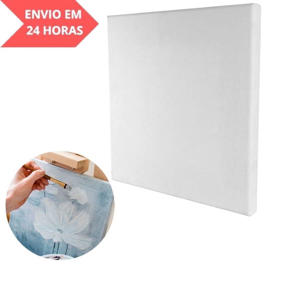Tela para Pintura 15x15 - Infantil, Pequena, Quadro Branco.