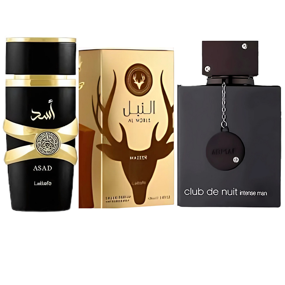 KIT 3 PERFUME ARABE MASCULINO 100ML CADA- OS MAIS VENDIDOS