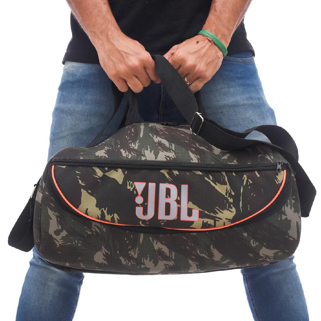 Bolsa Case Capa Jbl Boombox 3 2 1 Com Bolso Alça Regulável Camuflada Reforçada Impermeavel