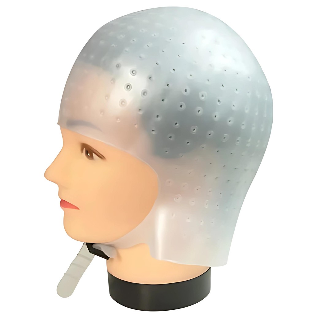 Touca Alinhada Para Mechas e Luzes De Silicone Com Velcro