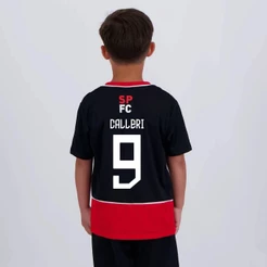 Camisa São Paulo Calleri 9 Romper Infanti