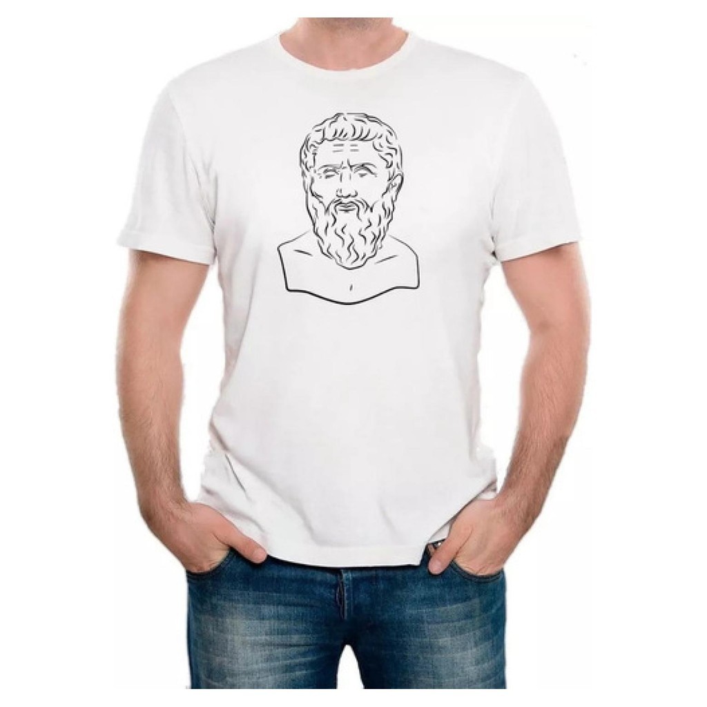 Camiseta Camisa Platão Filosofia Grega Livro Branca