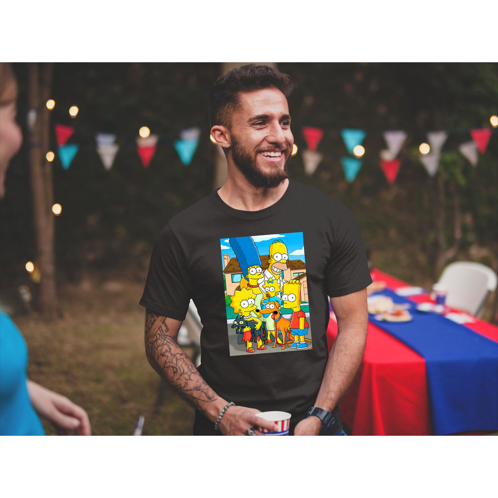 Camiseta Os Simpsons Desenho Camisa Blusa Moda Estampada Bart Homer