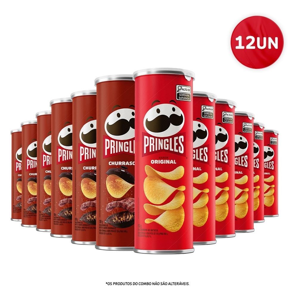 Combo Pringles® Original E Churrasco 12 Unidades