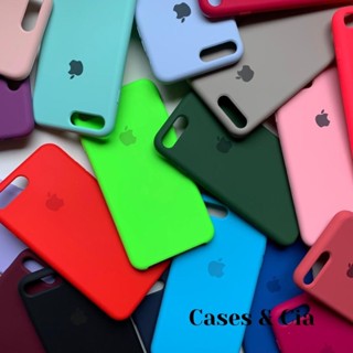 Capa Capinha Para iPhone 7 Plus 8 Plus Silicone Aveludada Protetora com Logo