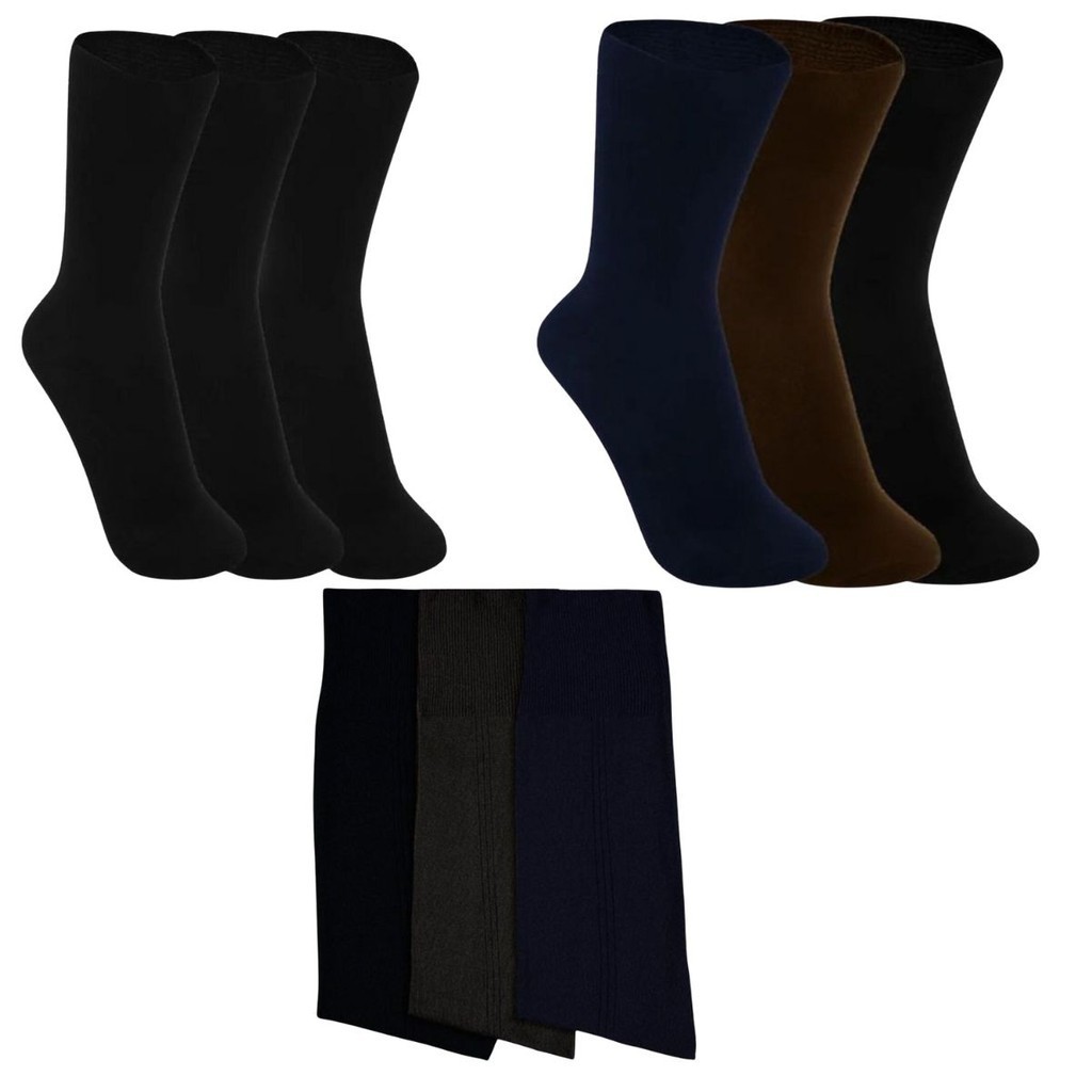 Kit 6 Pares Meias Social Clássica Poliamida Punho Canelado Trifil 7001