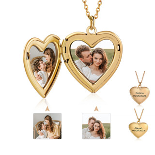 Colar Aço Inox Feminino Pingente Com Foto Personalizados Colar De Coração Com Foto Colar Com Foto Dentro Personalizada Romântico Presente Para Namorada Feliz Dia Das Mães em Oferta na Shopee
