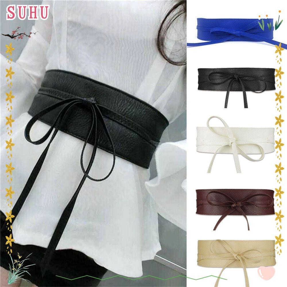SUHU Cinto De Cintura Feminino Fivela Feminina Vestido Elástico Largo