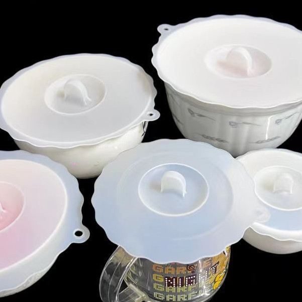 KIT 5 Tampas Universal de Silicone Para Vedação Evitar Contaminação dos Alimentos Cozinha Reutilizável Praticidade Saudável