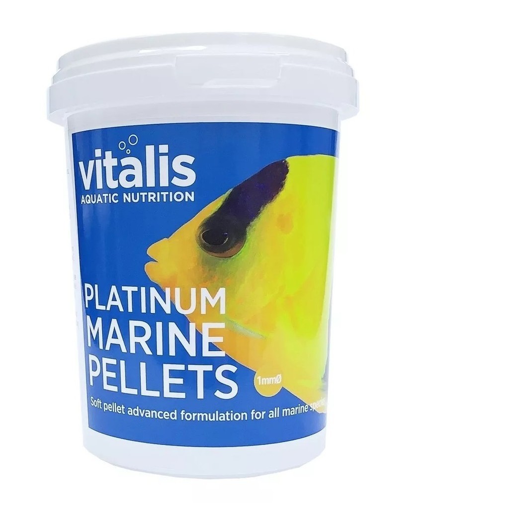 Ração Vitalis Platinum Marine Pellets 70g 1mm Aquario Marinh