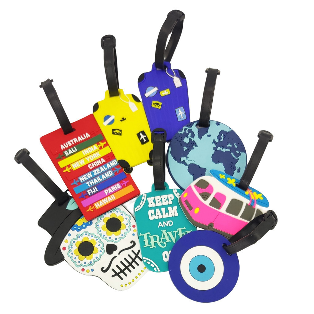 Identificador De Mala De Viagem Tag de Bagagem Avião Férias Etiqueta Silicone Premium em Oferta na Shopee
