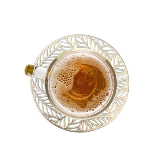 Kit 6 Porta Copo PVC Prata Estampa Folha Mesa Post Jantar em Oferta na Shopee