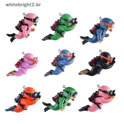 WTHL Resina Frogman Aquário Ornamentos Interessante Decoração Flutuante Simulado Mergulhador Tanque De Peixes Acessórios