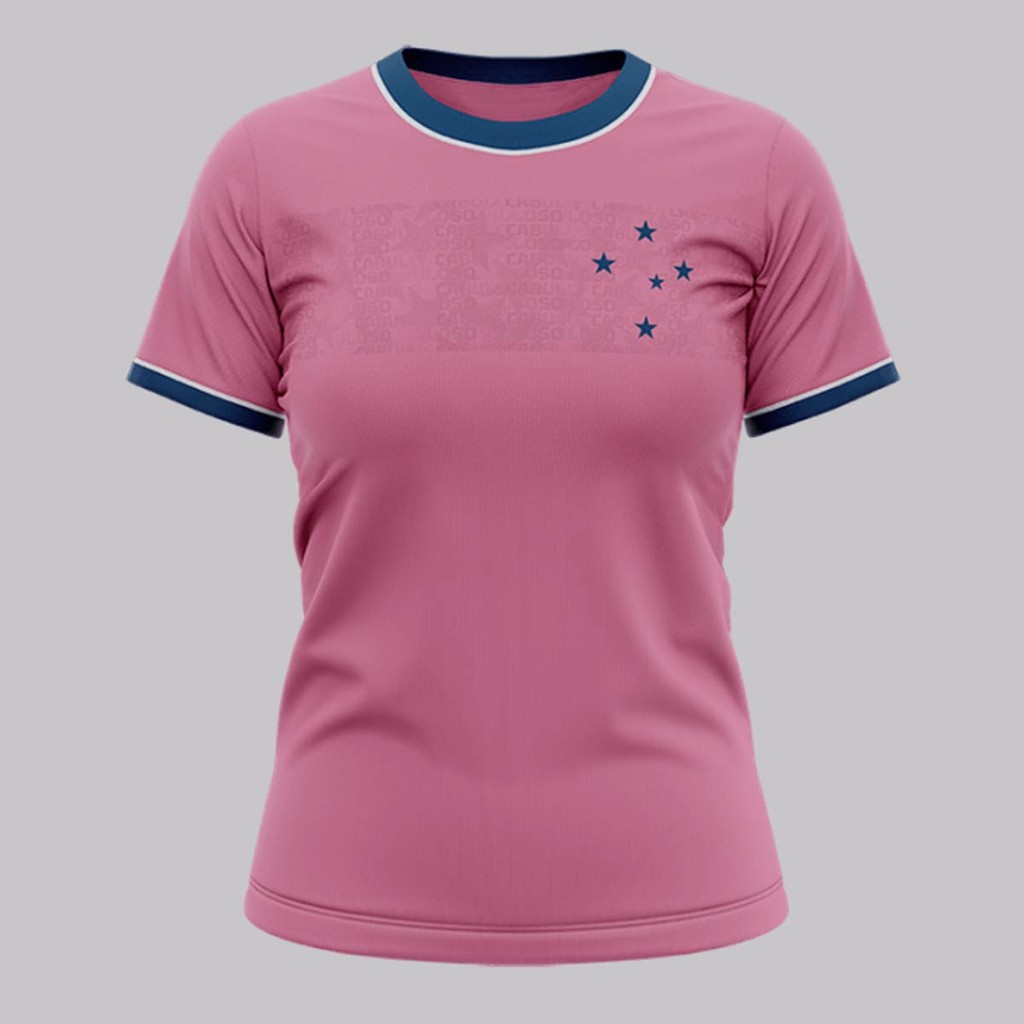 Camisa Cruzeiro Copas Feminina Rosa em Oferta na Shopee