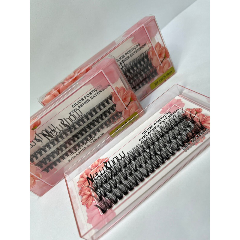 Cílios Tufos new show 30 pelos curvatura D 0.07 (S15) em Oferta na Shopee