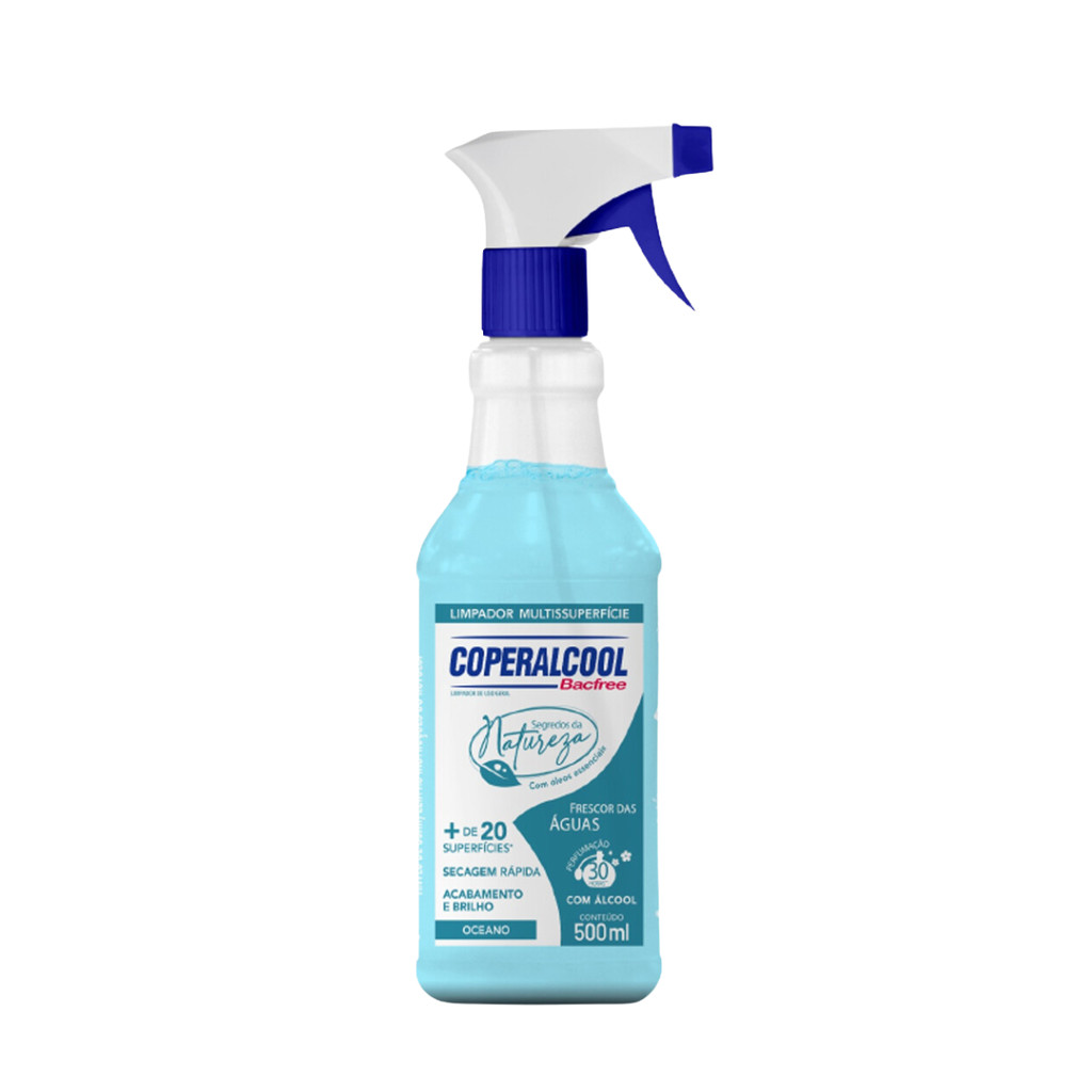 Limpador Multiuso Oceano Pulverizador 500ml Coperalcool Bacfree - Home & Living
