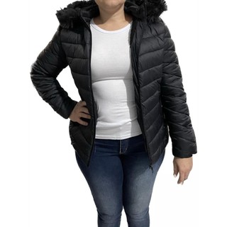 DS18A# Jaqueta Bobojaco Impermeável Revestida Feminina - Preto
