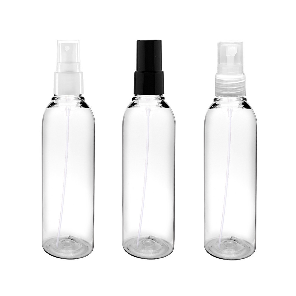 20 Frascos 100 Ml cilíndrico em Plástico Pet com Válvula Spray borrifador perfumes viagens em Oferta na Shopee