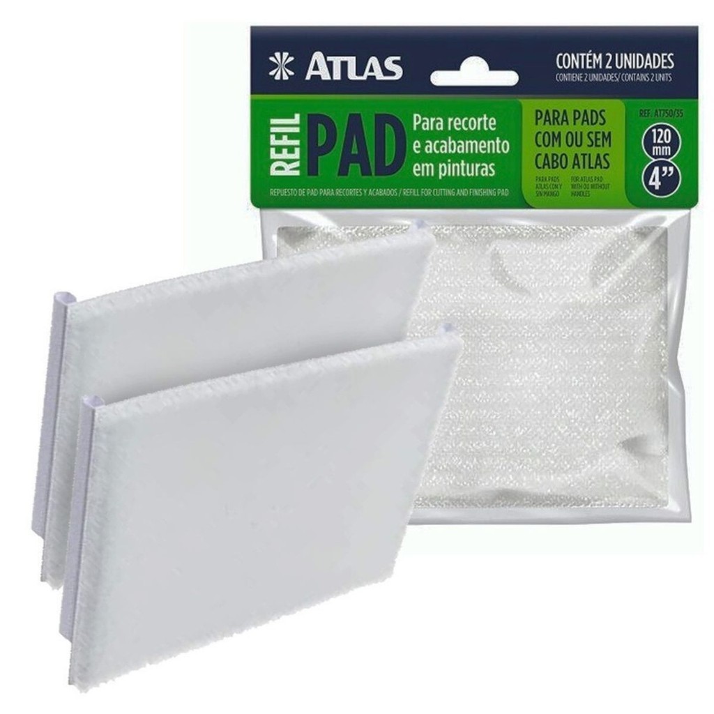 Kit 2 Refil Pad Para Recorte De Pintura E Acabamento Atlas