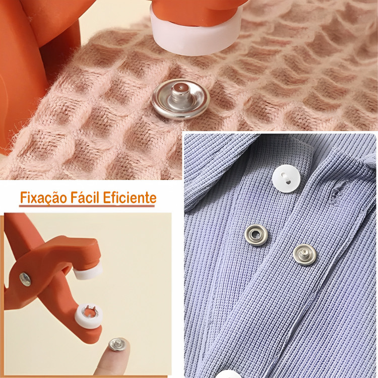 Alicate De Botões Fixador Prensa Manual Ferramenta Com180 Peças Para Roupas/Acessórios Sem Costura