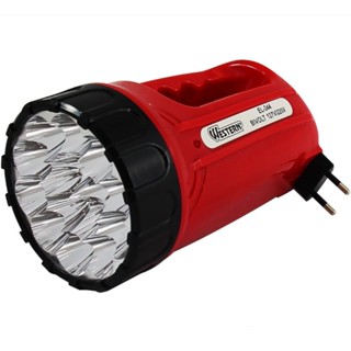 Lanterna a bateria 4V recarregável com 15 Leds - EL-344 - Western
