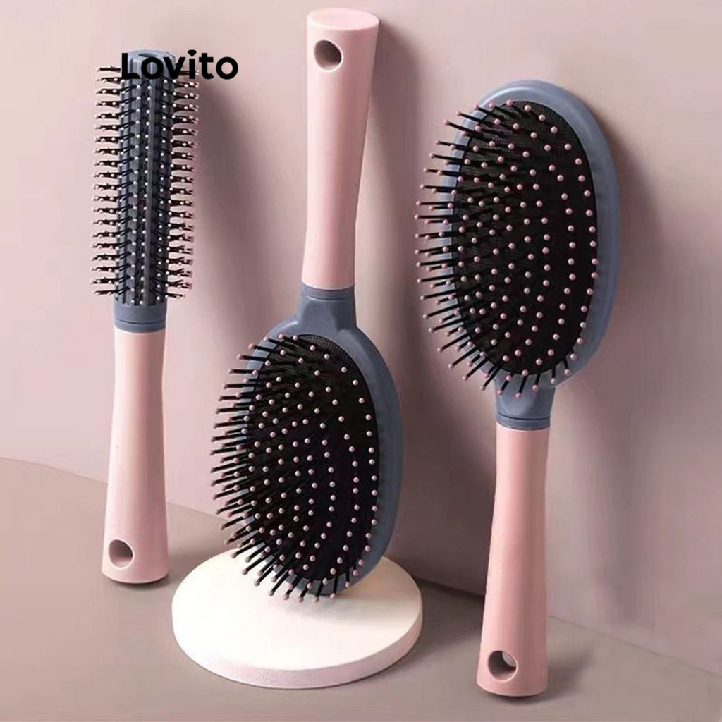 Lovito Beleza Acessórios Femininos Estilizador de Cabelo Simples com Pente de Airbag Antiestático para Cachos LBT02003
