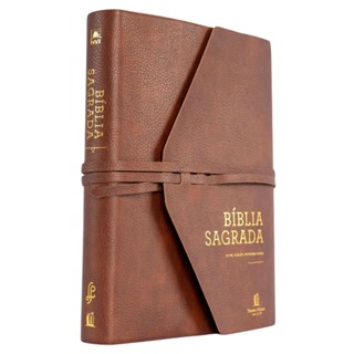 Bíblia Sagrada | NVI | Com Espaço para Anotações | Capa Couro Soft Marrom Artesanal | Thomas Nelson Brasil em Oferta na Shopee