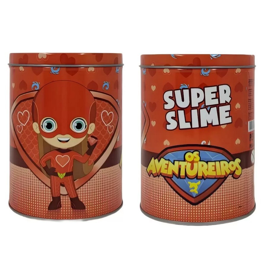 SUPER SLIME GIGANTE AVENTUREIROS VERMELHO LATÃO DA GI GELASTICA AMOEBA 1KG LUCAS NETO NÃO GRUDA