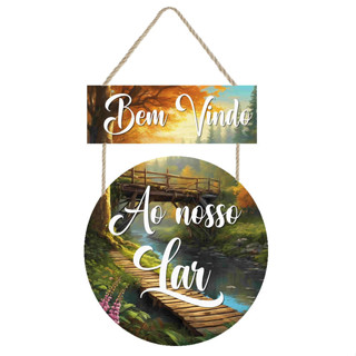Placa decorativa Seja bem vindo ao nosso lar PL271 em Oferta na Shopee
