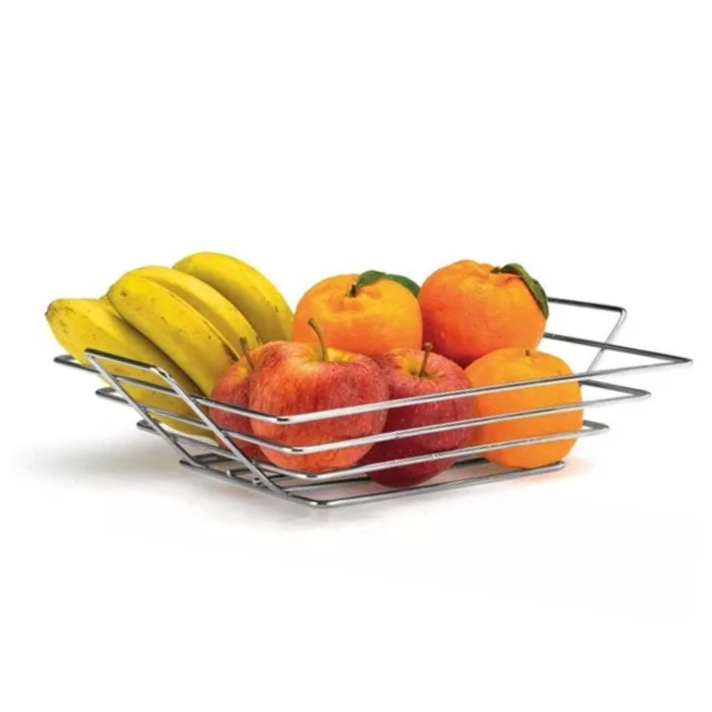 Fruteira de Mesa Cesta de Frutas Aramada Quadrada Cozinha Decorativa 28cm em Oferta na Shopee