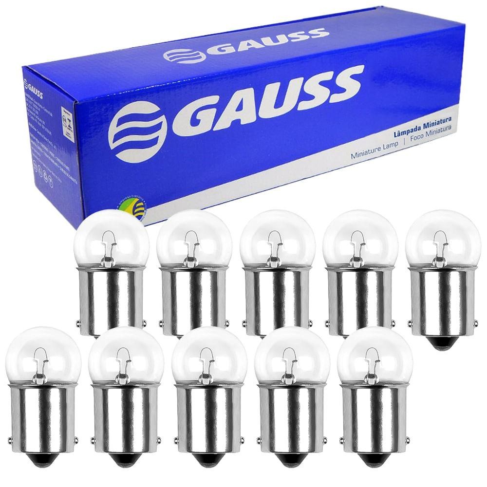 10 Lâmpada Gauss Miniatura Incolor R5w 24v Ba15s 1 Polo - Spare Parts and Accessories for Vehicles