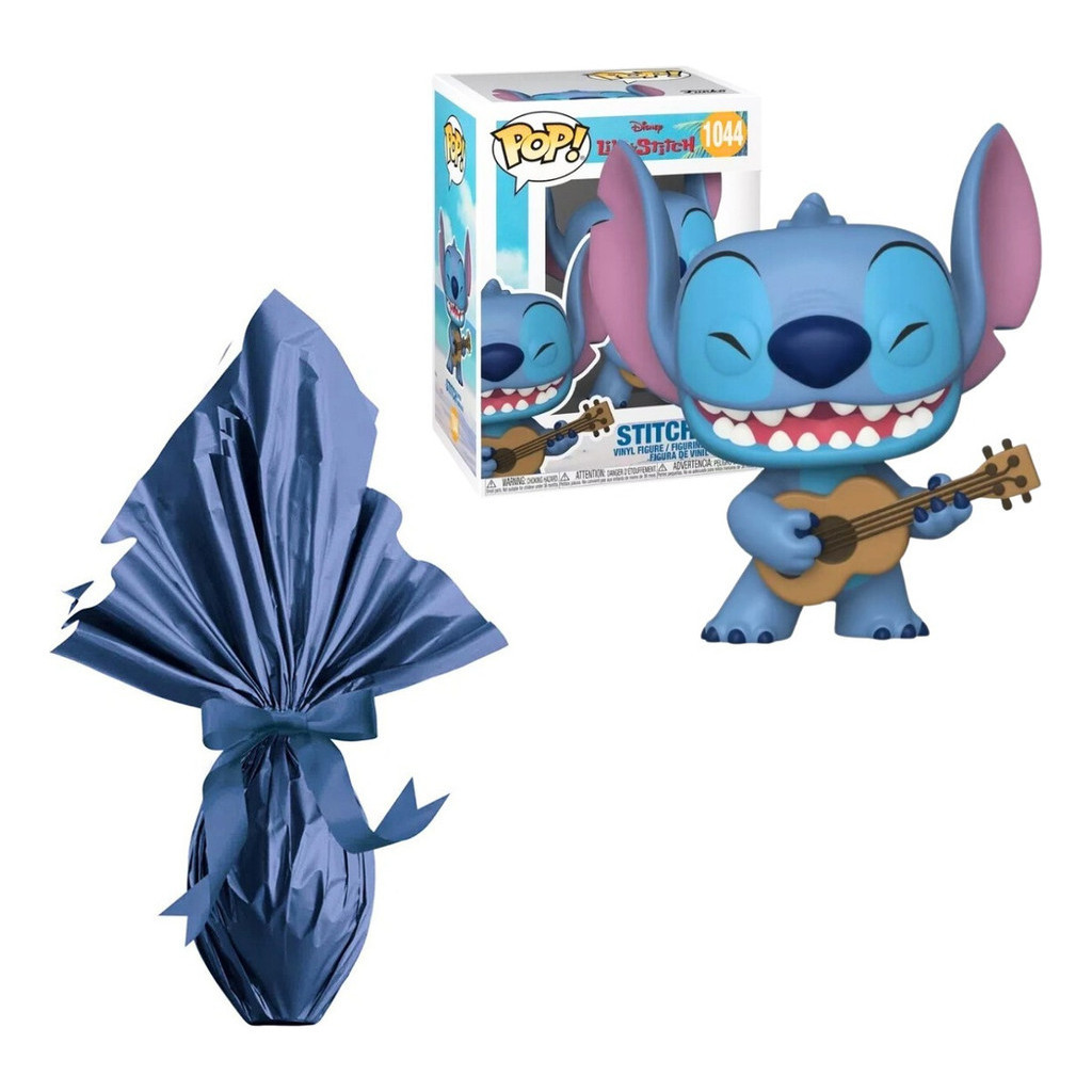 Kit Ovo De Páscoa Infantil Stitch Com Boneco Funko 350g em Oferta na Shopee
