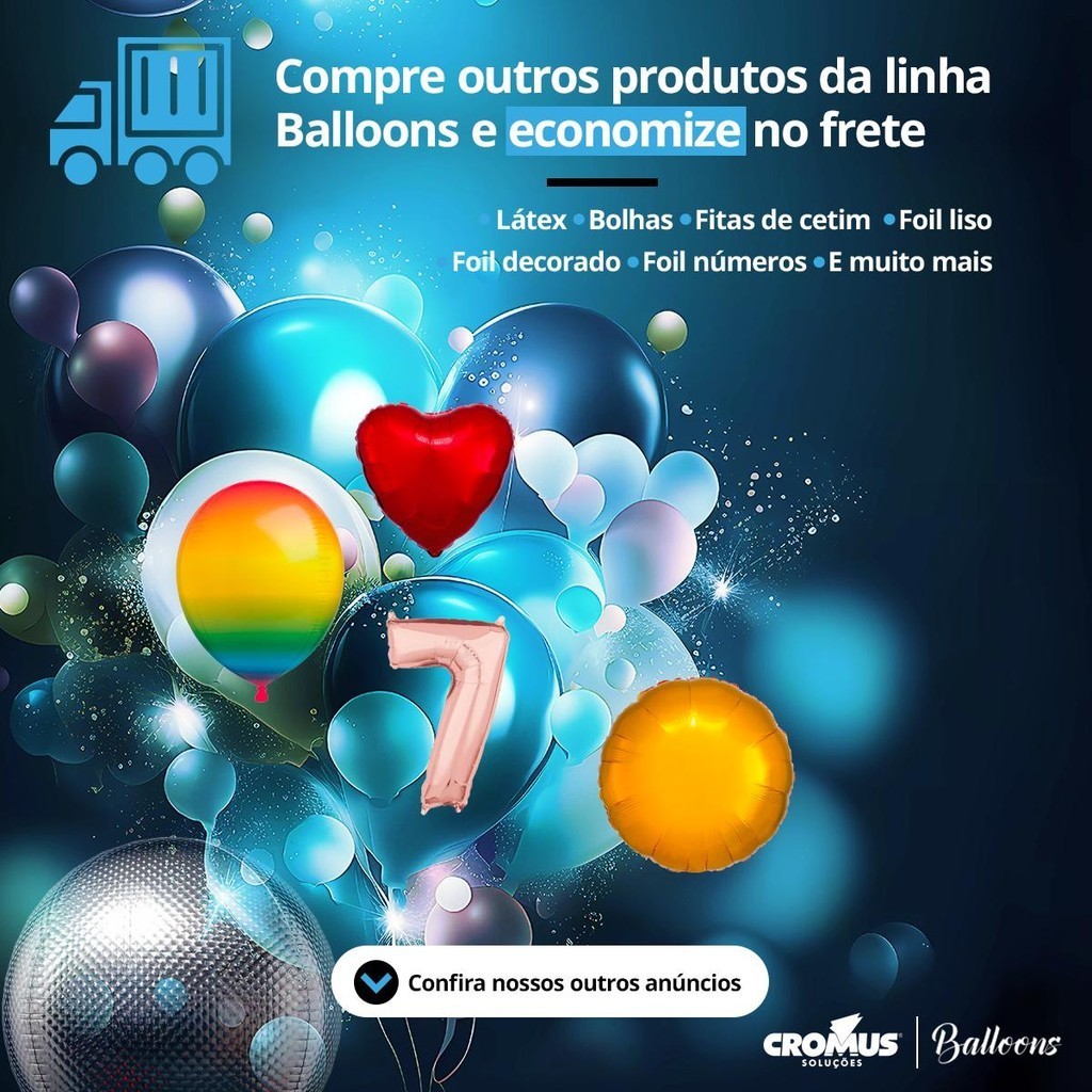 Balão Metalizado Prata  para Aníversário Festa Casamentose Mêsversáio Tamanho 101 cm un