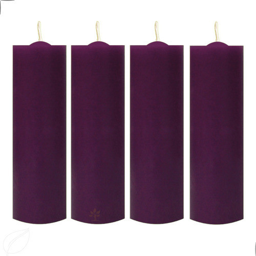 Kit 4 Velas De 7 Dias Colorida Roxa Grande - 262g