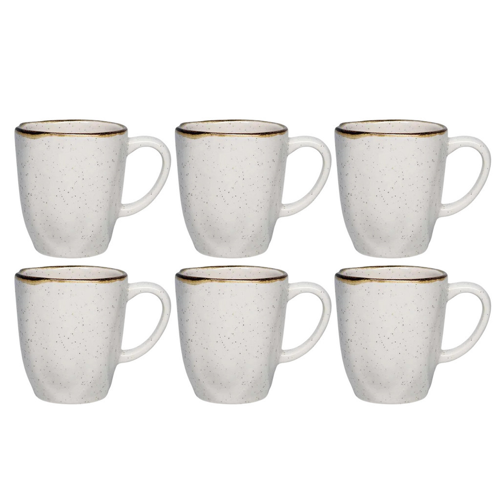 Jogo Kit 6 Canecas Xicara Tulipa de Porcelana Chá Café 260ml Ryo Maresia Oxford em Oferta na Shopee