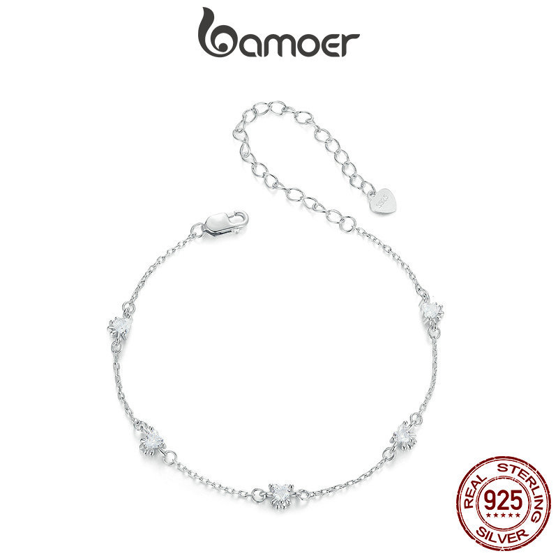 Bamoer 925 Sterling Sliver Bracelet Pulseira De Fita De Cão Pata Design Jóias Presentes Para Mulheres em Oferta na Shopee